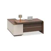 Modern Furniture ANDERSON Executive Desk 2.0M Reversible - Hazelnut & Beige