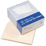 Pendaflexamp;reg; End Tab Folders, Straight Cut, Two Ply, 9 1/2amp;quot; Front, Letter, Manila, 100/Box