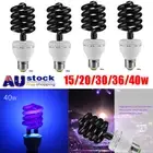 40W 220V E27 Ultraviolet UV Spiral Energy Saving Black Light Lamp Screw Bulb