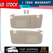 Tan Left Right Sun Visor Pair for 2009-2016 Toyota Venza + Mirror Light Free