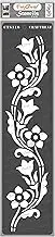 CrafTreat Floral Stencils for Painting on Canvas, Wallart, Home Decor and Scrapbook - Flourish Stencils - 3"X12" Aesthetic Room Decor Stencils - Reusable Wall Decor Stencil Arts & Crafts Supplies