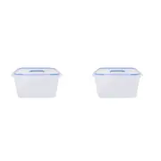 2x Urban Kitchen Lg Storage Container w/ Clip Lock Silicone Lid 33.8x26.8cm