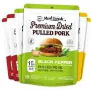 Meat Shredz - Premium Dried Pulled Pork (Variety, 6 Pack) | Gluten Free | Hig...