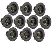10 Pack - TDX 3" 2-Way In Ceiling Home Theater Audio Speaker Flush Mount White