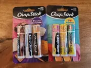 ChapStick 2 Packs- 3 Sticks I LOVE SUMMER COLLECTION & S'mores Lip Balm AH