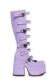 [Demonia] Camel-223 Platform Boots - Light Purple