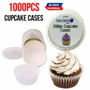 1000Pcs White Cupcake Cases Classic Baking Cupcakes Liner High Quality AU STOCK