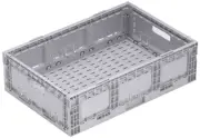 collapsible / Folding Plastic Crate 33L Vented Base & Sides Food Grade Aust Made