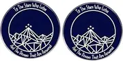 [ZENRUIMING] 2 Inspirational English Phrases Round Button Pins,To The Stars Who Listen And The Dreams That Are Answered Enamel Pins, Metal Alloy Badges, Clothes Backpacks Hats Accessories, 3cm(1.2"), Metal, no