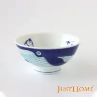 在飛比找momo購物網優惠-【Just Home】日本製藍鯨陶瓷4.3吋飯碗-11cm(