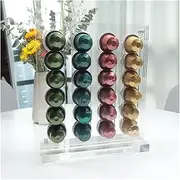 Acrylic Coffee Pod Tower Rack - 48 Capsule Storage Stand with Shelves, Universal Dispensing Organizer，Compatible for Nespresso-Style Pods, Compact Design for Kitchen Countertop