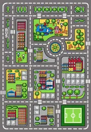 City Kids Car Mat in Size 90cm x 130cm