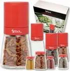Pepper and Salt Mill Set of 4 with Adjustable Ceramic Grinder Elegant Pepper ...