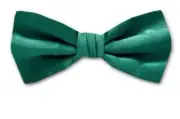 Boy's Teal Solid Satin Pre-Tied Bowtie for Schools - Weddings- NWT