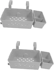 VANZACK 2pcs Detachable Storage Box Storage Supply Minimalist Design Easy Install Pool Basket Bin for Towels Wall Mountable