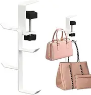 Desk Purse Holder Hook, Desk Hook Metal Adjustable Bag Holder Table Headset Holder Handbag Holder Headphone Holder Stand Backpack Hook for Desk Office Tables