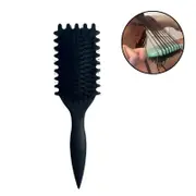 Beakey Bounce Curl Defining Brush With Ridges Styling Brush for Detangling Shaping-Black