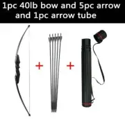 Bow and Arrow Recurve Bow Long Bow 30Lbs/40Lbs with Arrows and Arrow Tube