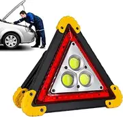Triangular Safety Sign - Quick Charge Triangles, Rechargeable Triangle Lights | Portable Bright Eye Catching Lightweight Safety Breakdown Flashing Light, Bright Eye Catching Safety Reflector for car