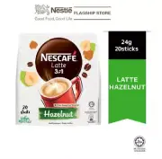 Nescafe Hazelnut Latte instant 3 in 1 (24gx20s) x 4pack - Malaysia coffee