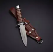 custome handmade J-2 steel 10"mini dagger knife handle rose wood& RESIN