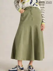 White Stuff Green Quinn Midi Skirt (F13833) | $89