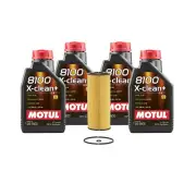 4L Motul 8100 X-CLEAN + 5W30 Wix Filter Motor Oil Change Kit API SN/CF For VW