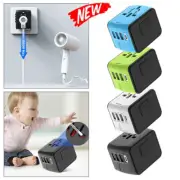 World Wide Travel Adapter Multi Plug 4 USB Port Charger Universal UK EU AU US