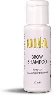 MINA Eyebrow Shampoo,Deep Cleansing/Gentle Formula for Sensitive Skin, Cleansing Shampoo for Long Lasting Result, Deep Cleansing and Purifying Eyebrow Shampoo 30 Ml