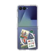 Galaxy Z Flip7 Clear Magnetic Case Melbourne Stickers