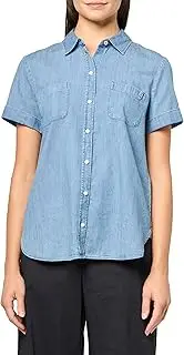 [Nautica] Women's Button Front Short Sleeve Camp Shirt