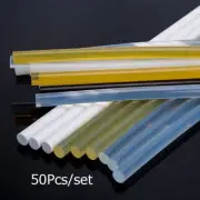 50pcs Glue Gun Sticks 7*190mm Hot Melt Clear Glue DIY Adhesive Craft Stick Fix