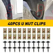 40x U Nut Screw Hex Speed Fastener Undertray Sheet Metal Clip Fixing For BMW (for: BMW)