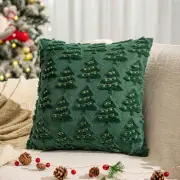 Christmas Tree Christmas Plush Pillowcase Cushion Cover Living Room/Office