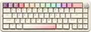 YUNZII B68 Wireless Cute Keyboard, Gasket Gaming Hot Swappable Creamy Keyboard with Knob, RGB, Bluetooth/2.4G/Type-C, Double Shot Rainbow Keycaps for Win/Mac (Beige, Milk V2 Switch)