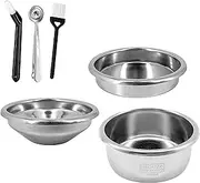 [NEOUZA] Coffee Non-Pressurized Espresso Basket Single Wall Compatible for 54mm Breville 870/875/878/880,Stainless Steel (Combo Set)