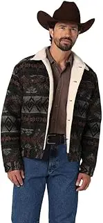 [Wrangler] Men's Sherpa Lined Olive Black Jacquard Jacket