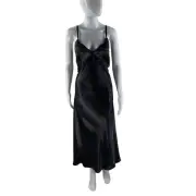 Intimates NWT VTG Lane Bryant Women 18/20 Slip Nightdress Beaded Romantic Goth
