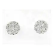 1/3CT-Diamond FLOWER EARRINGS
