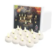 ENERJARY LED Tea Light Candles with Timer Flickering Flame 12pcs Battery