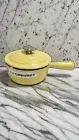 Le Creuset Saucepan 16cm 6.1/3" 1L 1.1/8qt Mimosa Yellow Cast Iron Bear Knob NEW