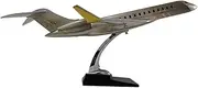 Replica Pre-Build Aircraf Die-Casting Resin 1:72 for Ratio Gulfstream G650ER 7500 Special Editionsaircraft Model (with Base) Collection of Ornaments Collection Gift Display(Yellow)