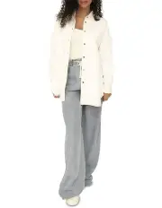 [Belle & Bloom] Into Him Oversized Denim Shirt in Off White