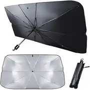 Car Front Windshield Sunshade Umbrella, UV Protection & Heat Insulation Foldable Sun Shade Sun Visor, Heat Insulation Protection Full Cover Sun Shade for Auto Windshield Covers Trucks Cars