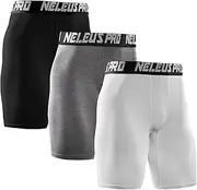[Neleus] Men's Performance Compression Shorts 3 Pack