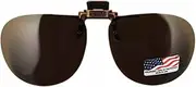 [Generic] Clip on polarised brown 100% UV filtered round shaped sunglasses attachment