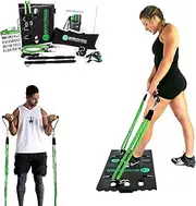 BodyBoss Home Gym 2.0 - Full Portable Gym Home Workout Package + 1 Set of Resistance Bands - Collapsible Resistance Bar, Handles - Full Body Workouts for Home, Travel or Outside