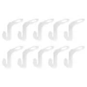 120Pcs Clothes Hanger Connector Hooks,Plastic Hooks Hanger Extension Hook, White