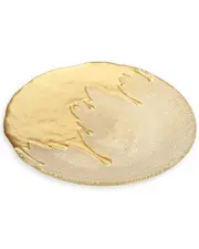 Alice Pazkus Set of Four Gold Dipped Designed 13in Chargers