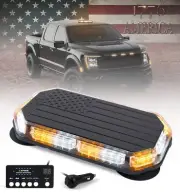 42 LED Roof Top Strobe Beacon Light Bar Hazard Warning Flashing White Amber Mix